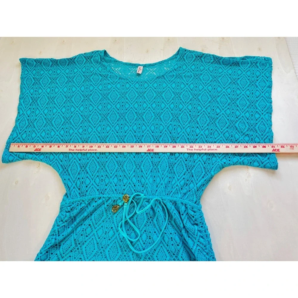 Luli Fama Miami South Beach Dress S Aruba Blue Swimsuit Cover Blue crochet